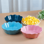 Classic White Ceramic Bowl with Scalloped Edges - Large - The Golden Theory