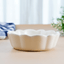 Classic White Ceramic Bowl with Scalloped Edges - Small - The Golden Theory