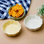 Classic White Ceramic Bowl with Scalloped Edges - Small - The Golden Theory