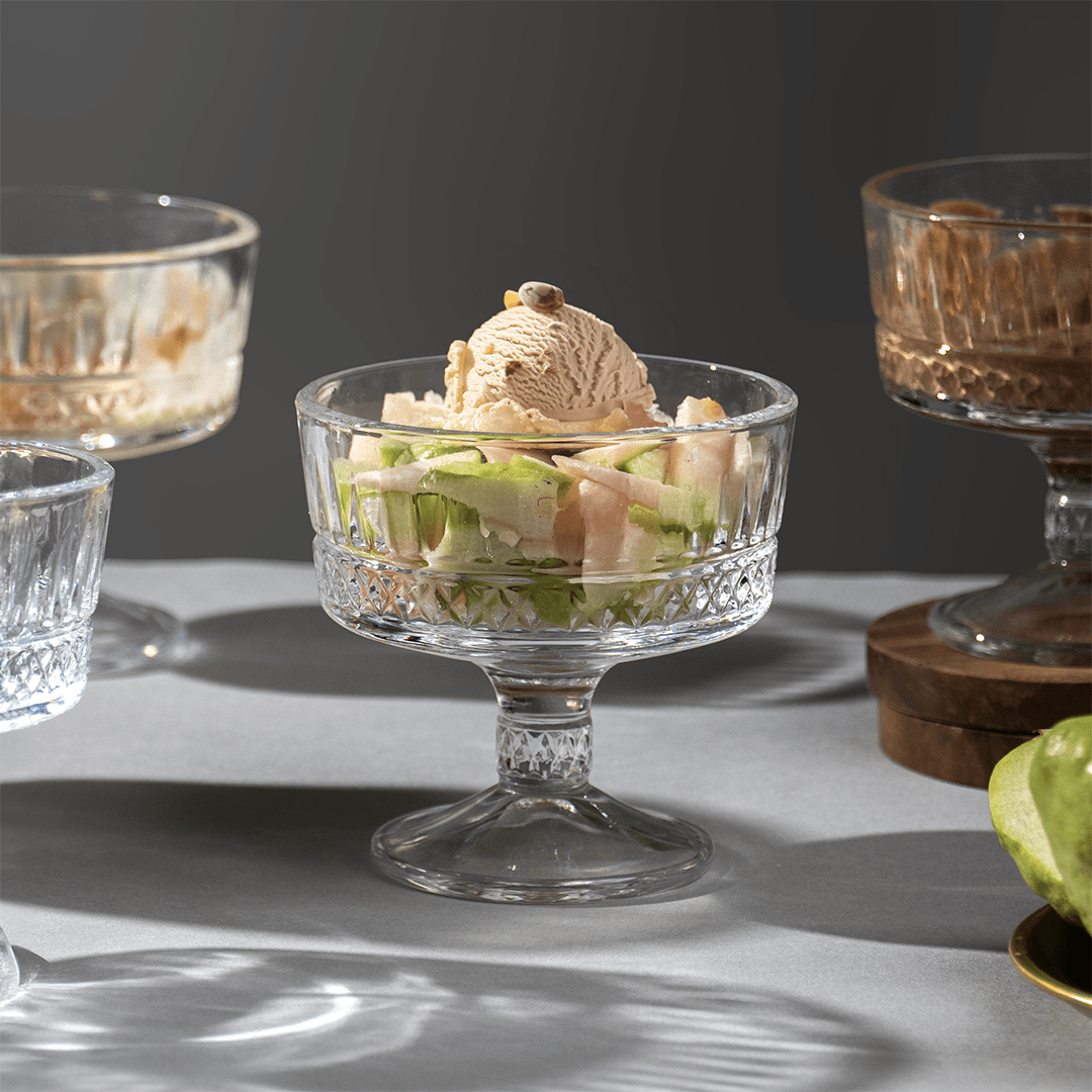 Clear Crystal Dessert Cups Set of 6 - The Golden Theory