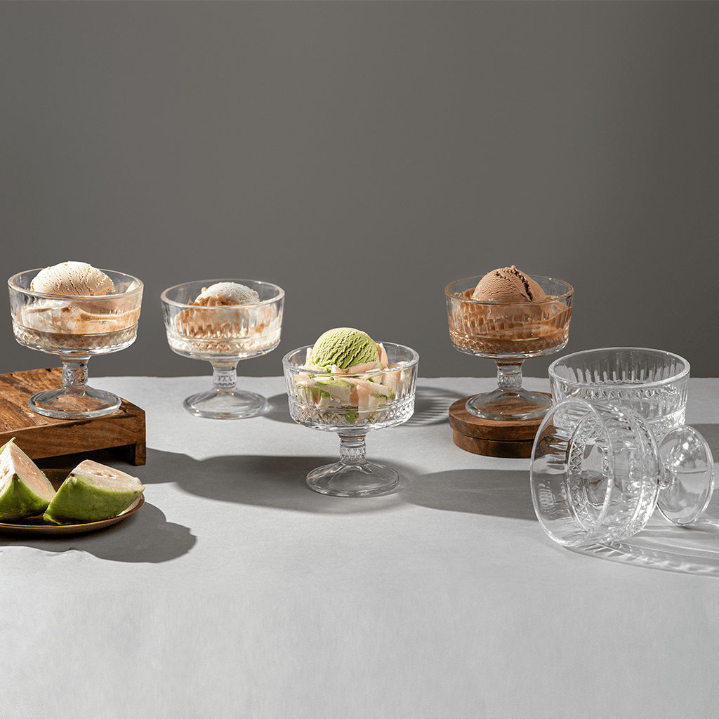 Clear Crystal Dessert Cups Set of 6 - The Golden Theory