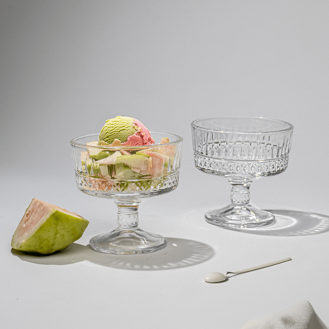 Clear Crystal Dessert Cups Set of 6 - The Golden Theory