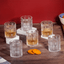 Clear Grid Pattern Design Whiskey Glasses - Set of 6 - The Golden Theory