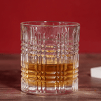 Clear Grid Pattern Design Whiskey Glasses - Set of 6 - The Golden Theory