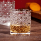 Clear Modern Geometric Pattern Whiskey Glasses - Set of 6 - The Golden Theory