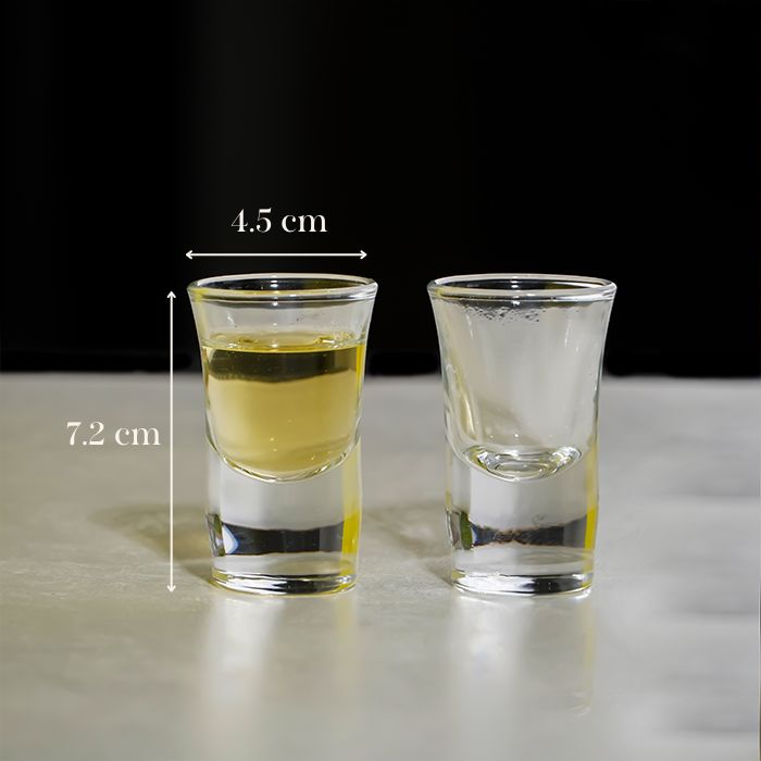 Clear Tall Shot Glasses - Set of 6 - The Golden Theory