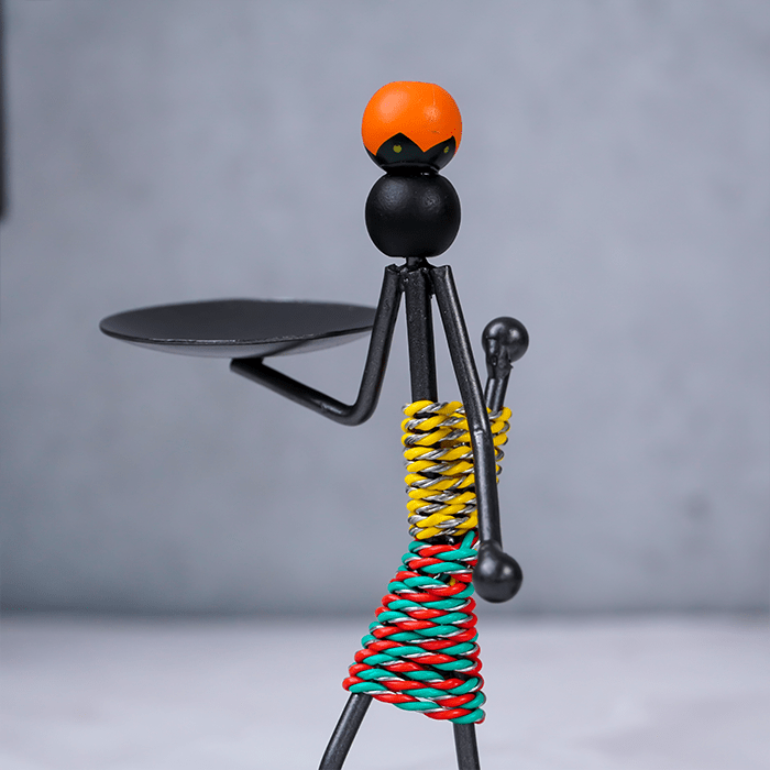 Colorful Tribal Candle Holder Figurines - The Golden Theory