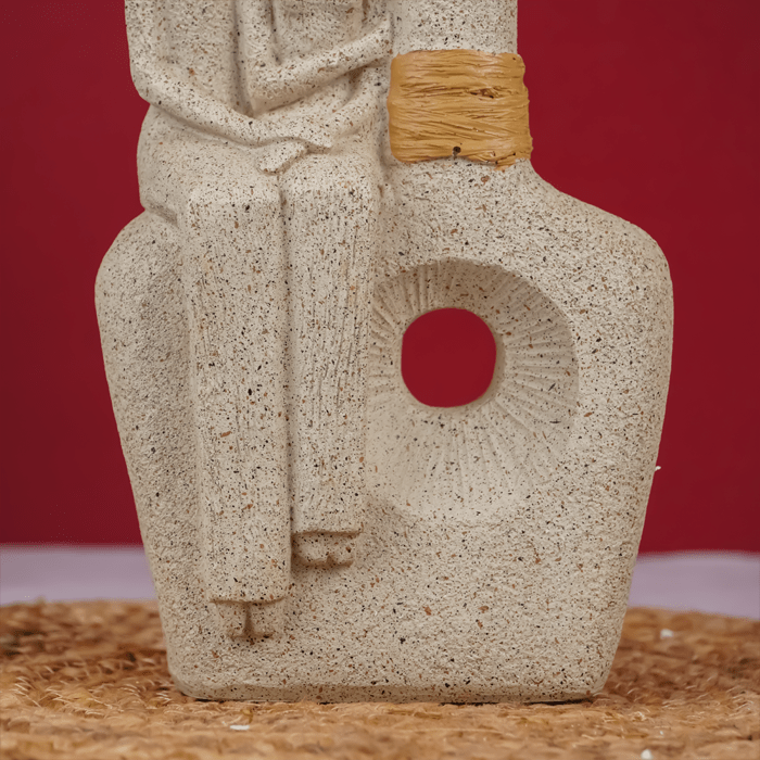 Contemporary Beige Abstract Couple Vase - The Golden Theory