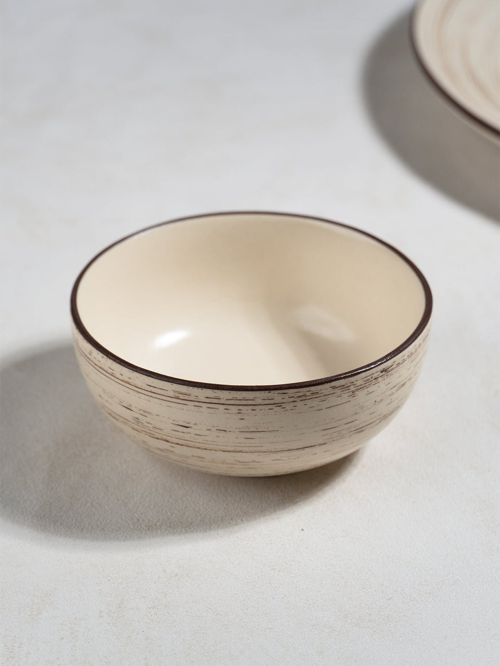 Cream Ceramic Spiral Small Bowl - The Golden Theory