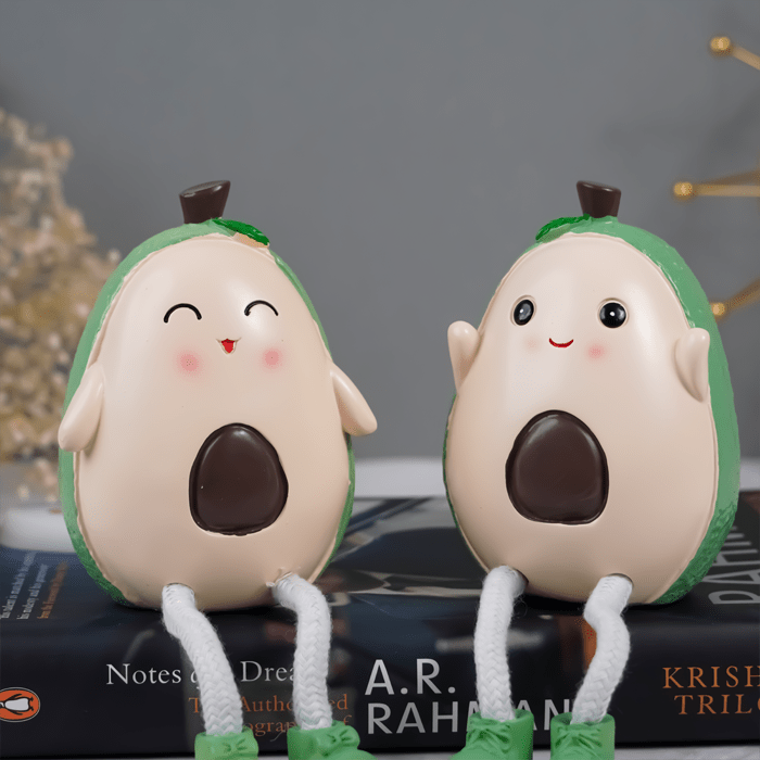 Cute Avocado Figurines with Dangling Legs - Set of Two - The Golden Theory