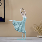 Dancing Aqua Blue Ballerina Figurine - The Golden Theory