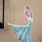 Dancing Aqua Blue Ballerina Figurine - The Golden Theory