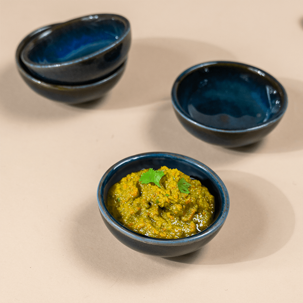 Dark Blue Glazed Dipping Bowls - The Golden Theory