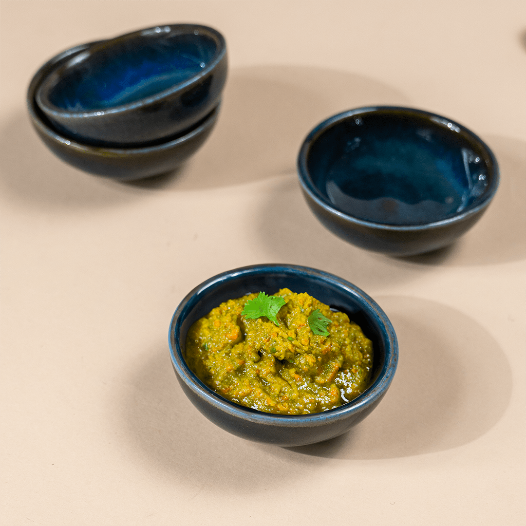 Dark Blue Glazed Dipping Bowls - The Golden Theory