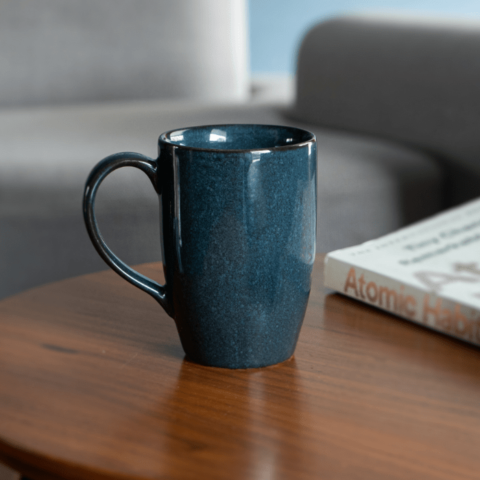 Deep Blue Ceramic Coffee Mug - The Golden Theory