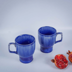 Deep Blue Glaze Ceramic Mug - The Golden Theory