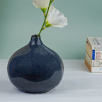 Deep Blue Glossy Teardrop Vase - The Golden Theory
