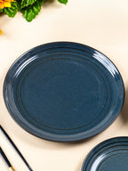 Deep Indigo Ceramic Dinner Plate - The Golden Theory