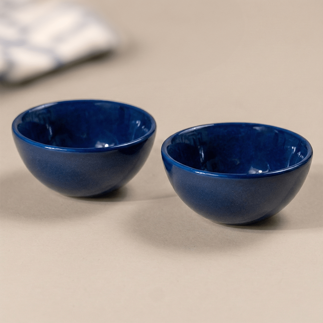 Deep Indigo Ceramic Dipping Bowls - The Golden Theory
