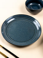 Deep Indigo Ceramic Quarter Plate - The Golden Theory