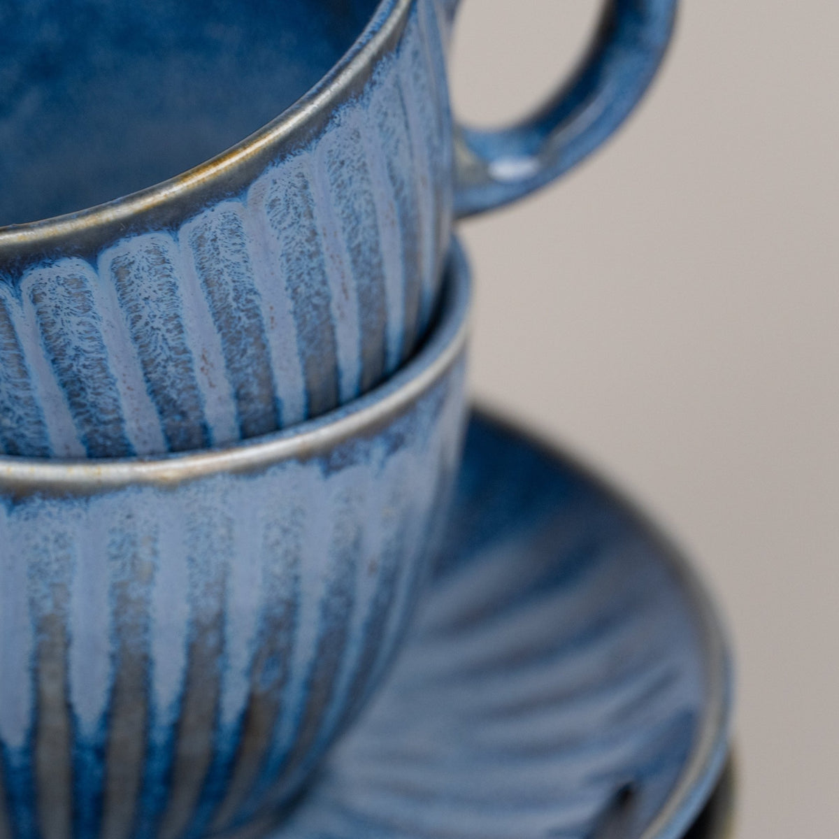 Denim on Denim Cup and Saucer | Blue - The Golden Theory