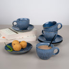 Denim on Denim Cup and Saucer | Blue - The Golden Theory