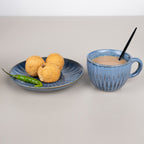 Denim on Denim Cup and Saucer | Blue - The Golden Theory