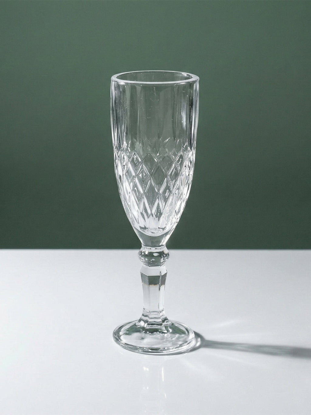 Diamond-Embossed Champagne Flutes - Set of 6 - The Golden Theory