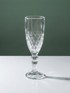 Diamond-Embossed Champagne Flutes - Set of 6 - The Golden Theory