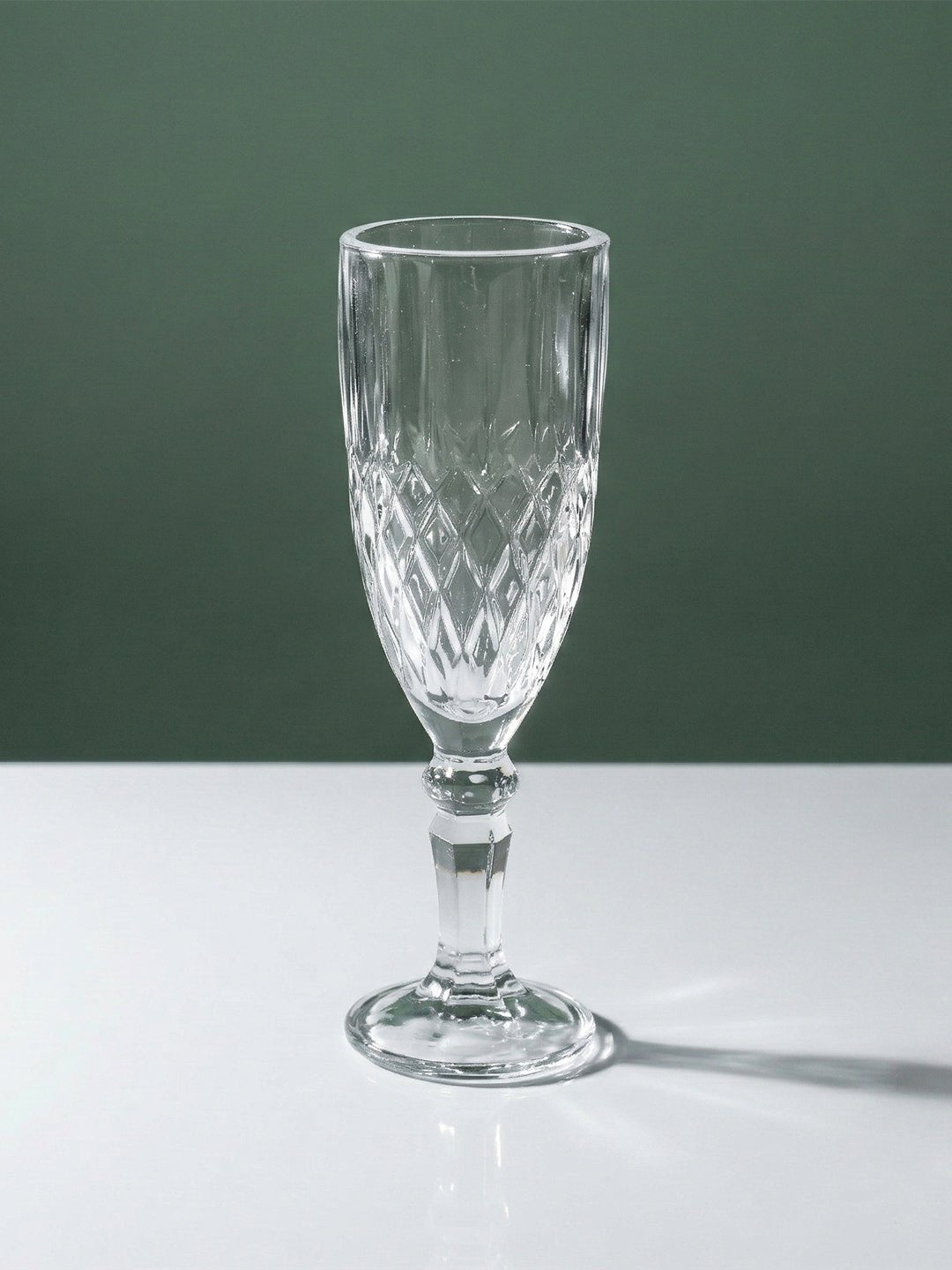 Diamond-Embossed Champagne Flutes - Set of 6 - The Golden Theory