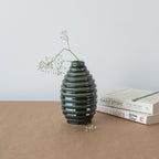 Earthy Olive Ceramic Flower Vase - The Golden Theory