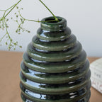 Earthy Olive Ceramic Flower Vase - The Golden Theory