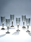 Elegant Black Crystal-Cut Glass Goblet - Set of 6 - The Golden Theory