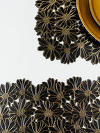 Elegant Black & Gold Table Mat - Set of 2 & 6 - The Golden Theory