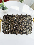 Elegant Black & Gold Table Mat - Set of 2 & 6 - The Golden Theory
