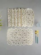 Elegant White & Gold Table Mat - Set of 2 & 6 - The Golden Theory