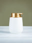 Elegant White Soap Dispenser with Gold Accents - The Golden Theory