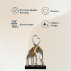 Elephant Family Showpiece | Silver - The Golden Theory