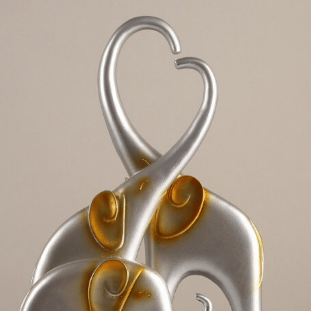 Elephant Family Showpiece | Silver - The Golden Theory