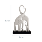 Elephant Family Showpiece | White - The Golden Theory