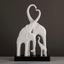 Elephant Family Showpiece | White - The Golden Theory