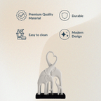 Elephant Family Showpiece | White - The Golden Theory