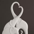 Elephant Family Showpiece | White - The Golden Theory