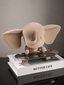 Beige Color Cute Elephant Statue with Tray