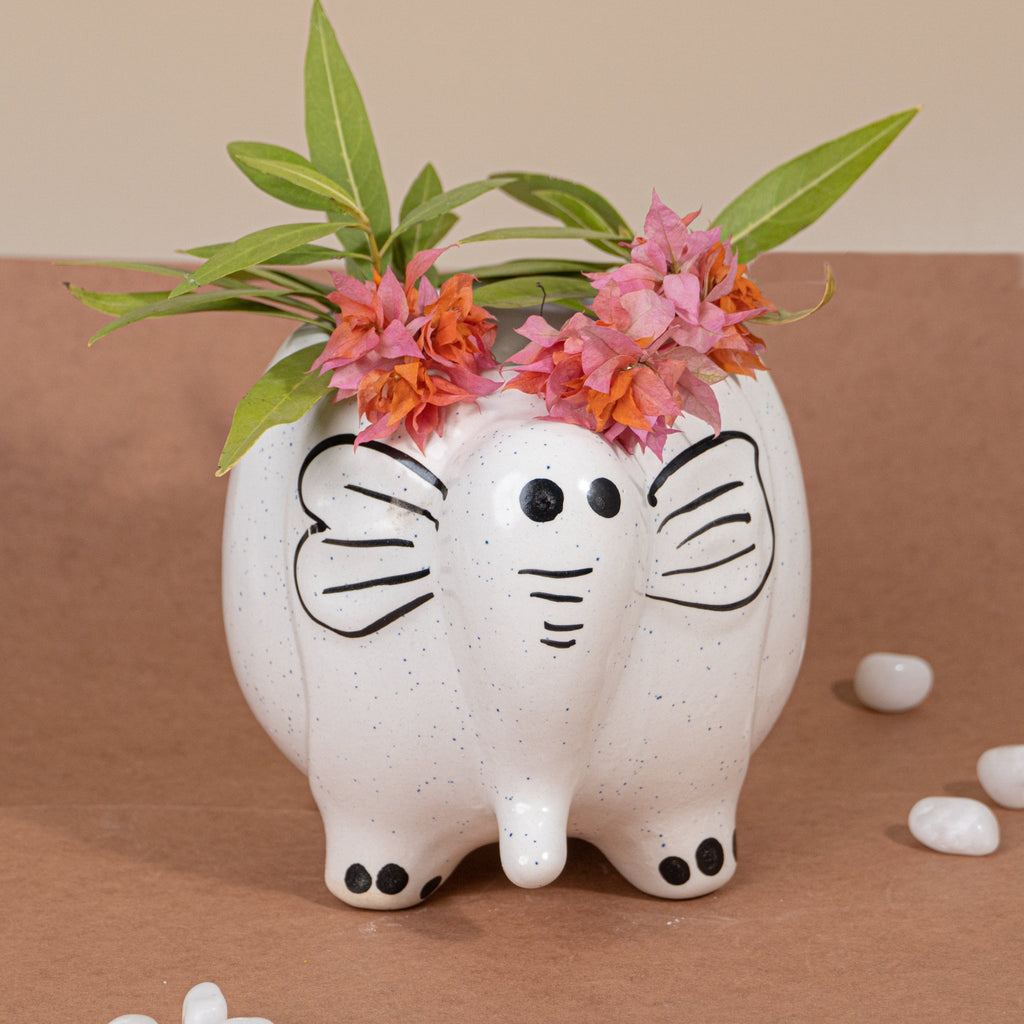 Ellie Elephant Ceramic Planter - The Golden Theory
