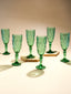 Emerald Green Diamond-Cut Glass Goblet - Set of 6 - The Golden Theory