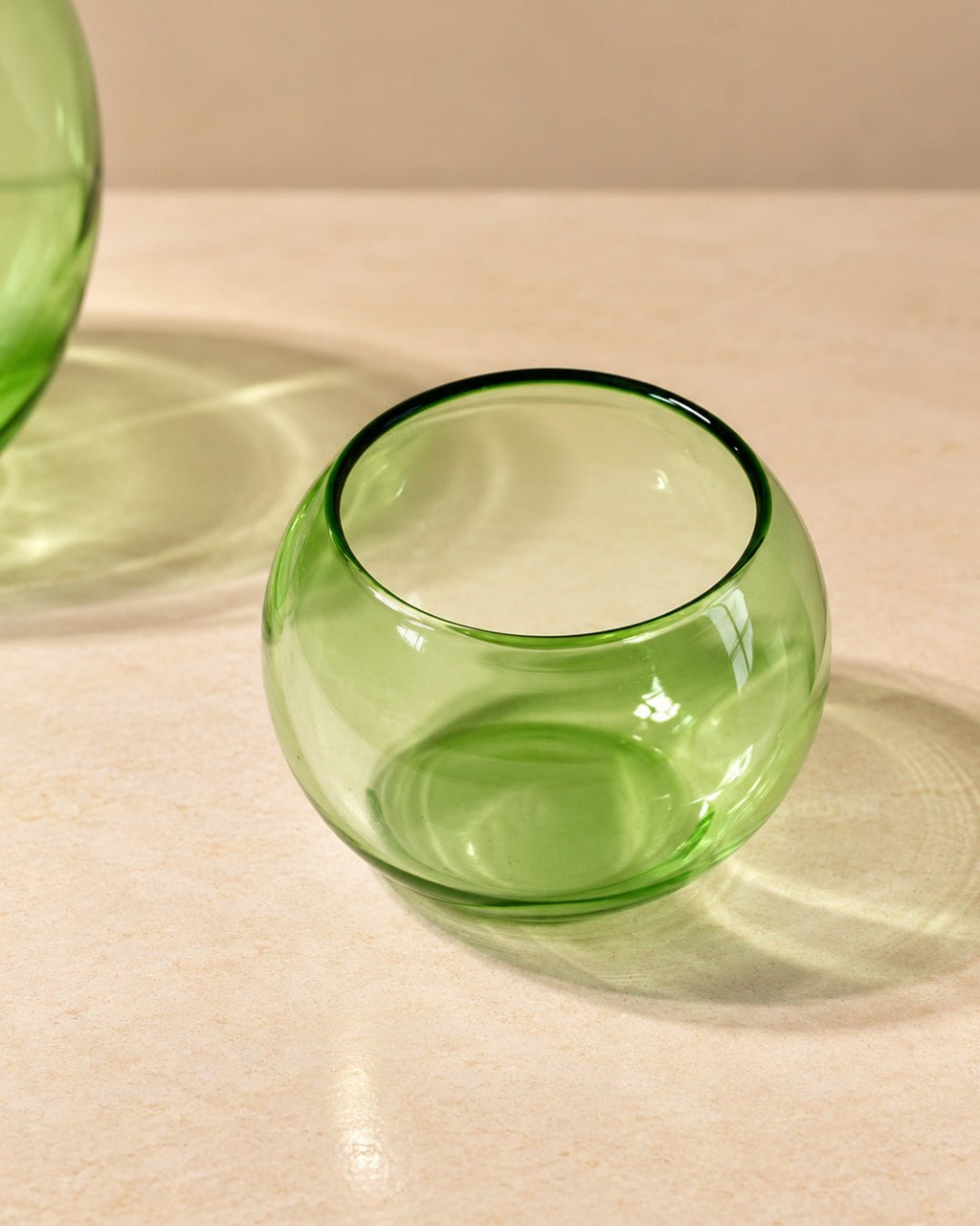 Emerald Green Glass Carafe - The Golden Theory