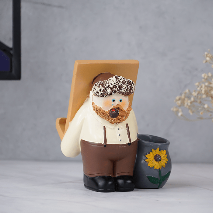 Farmer Figurine Mobile Stand - The Golden Theory