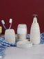 Floral White Bathroom Accessory Set of 4 - The Golden Theory