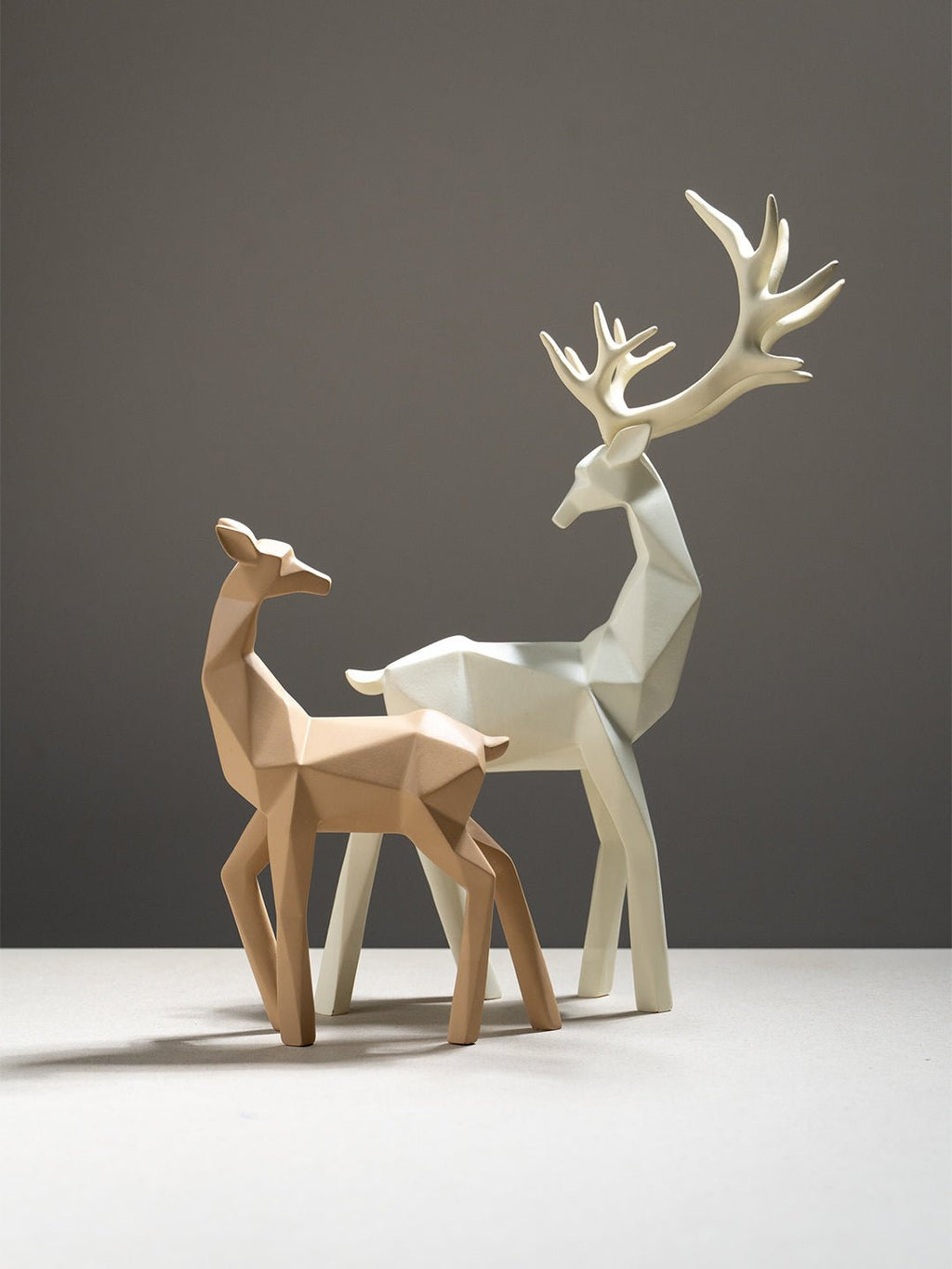 Geometric Deer Figurine Set - The Golden Theory